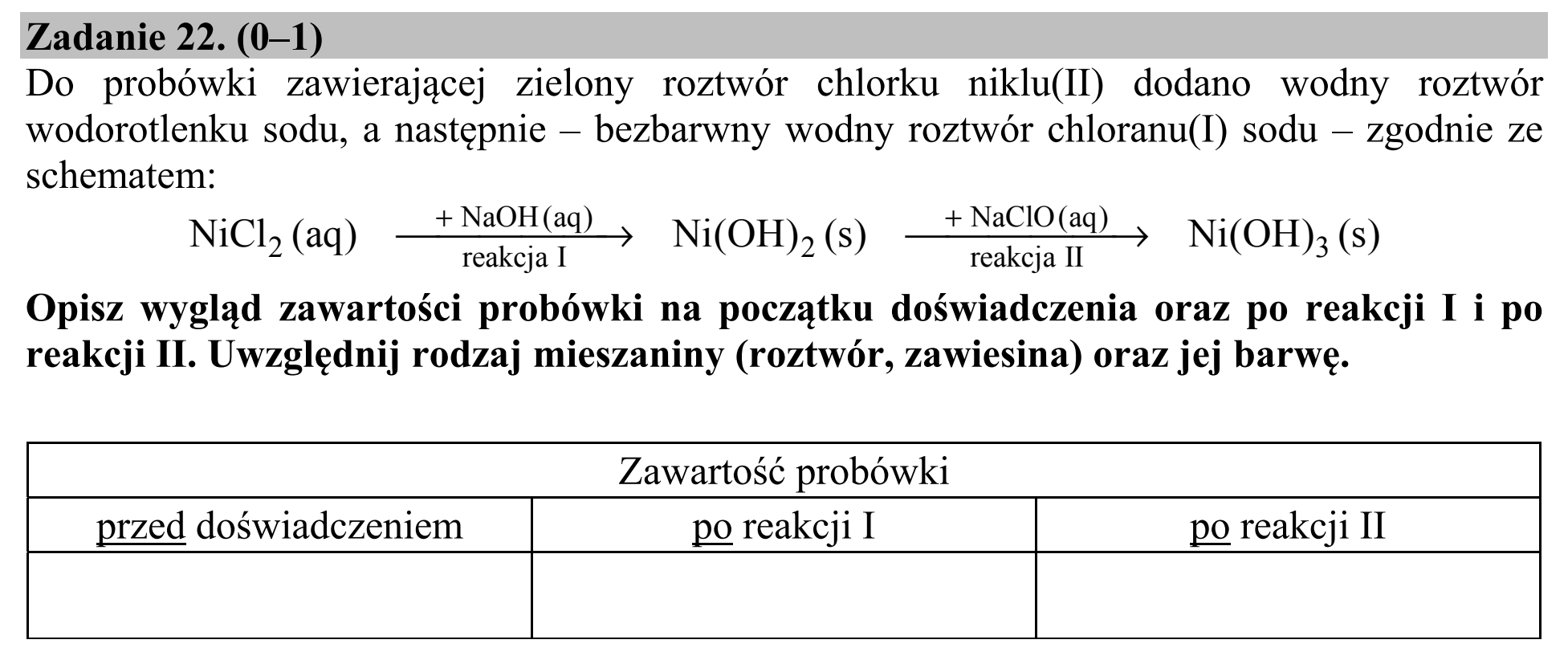 Matura, maj 2018, podgląd zadania 22