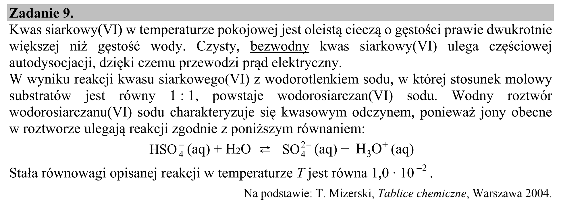Matura, maj 2018, wstęp zadania 9