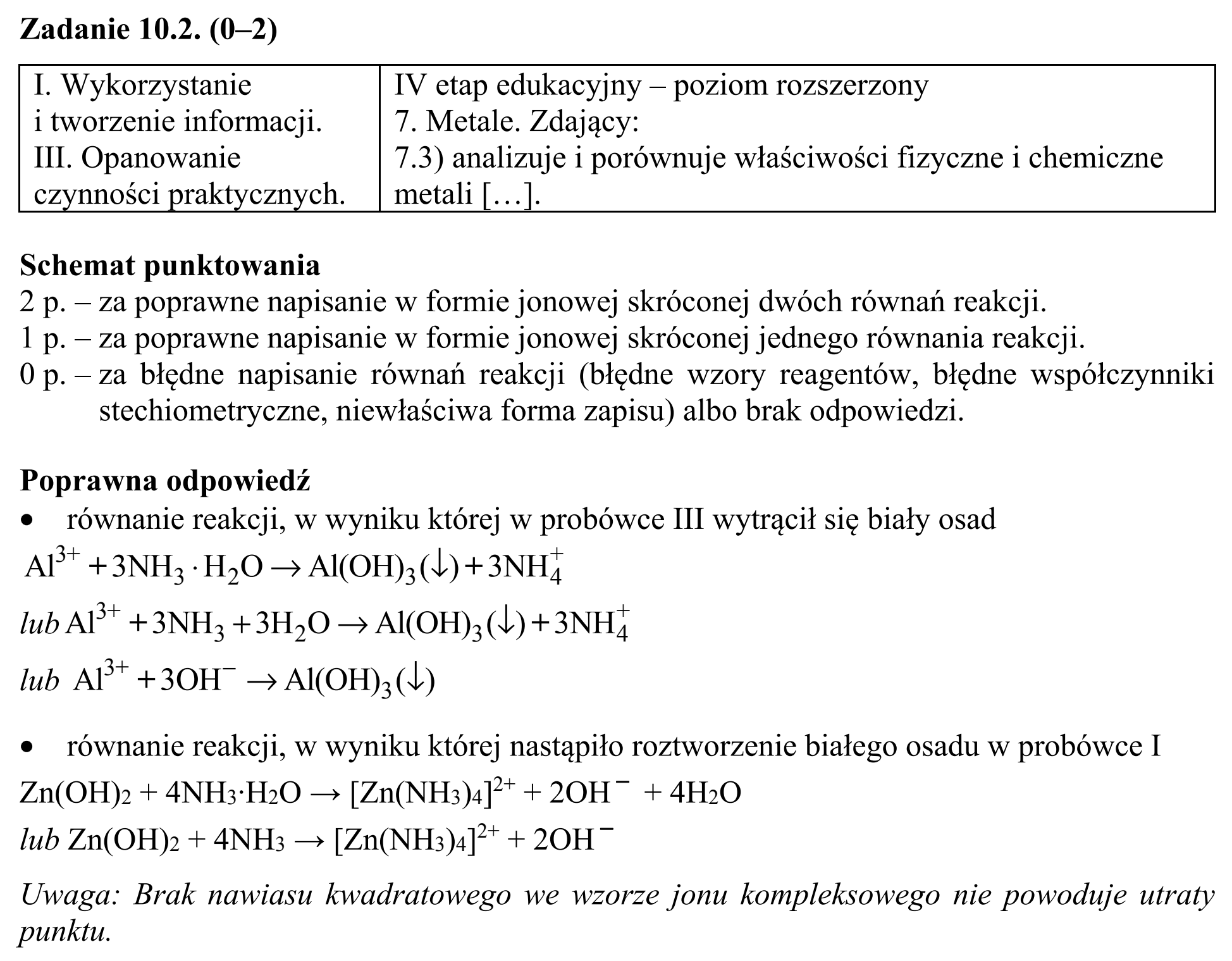 Matura, maj 2019, odpowiedź do zadania 10.2