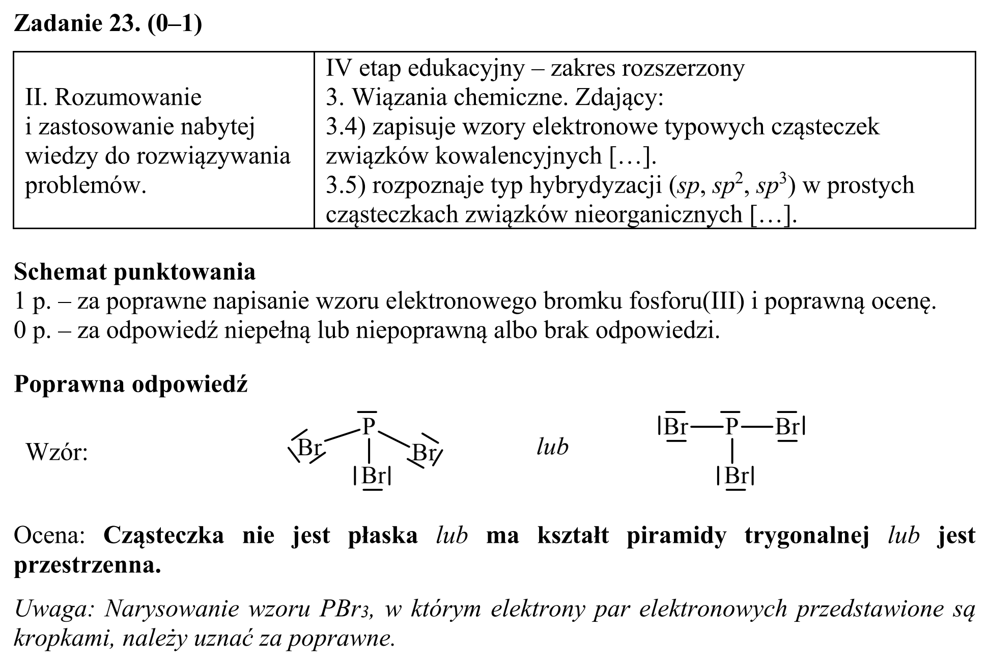 Matura, maj 2019, odpowiedź do zadania 23
