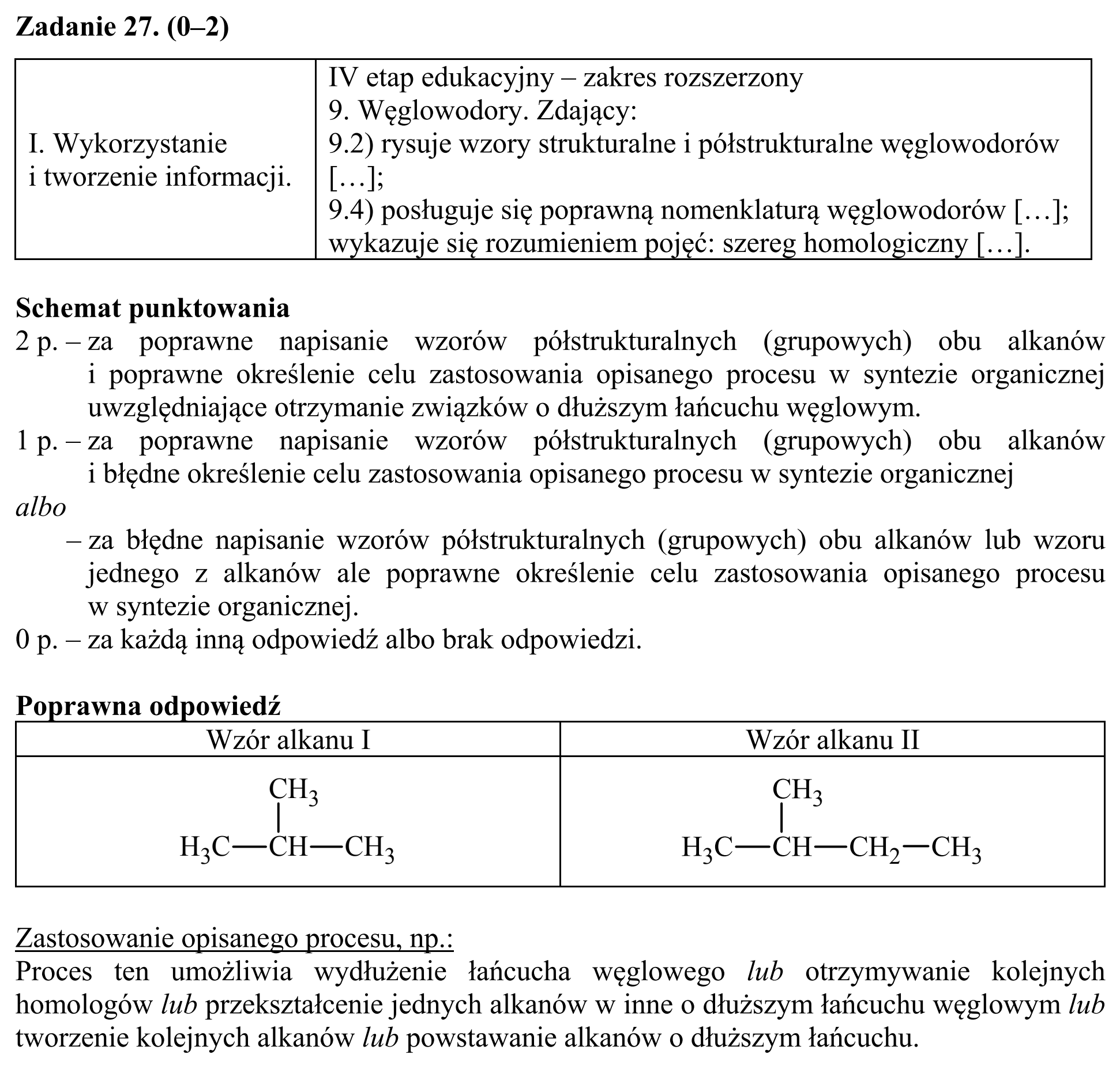 Matura, maj 2019, odpowiedź do zadania 27