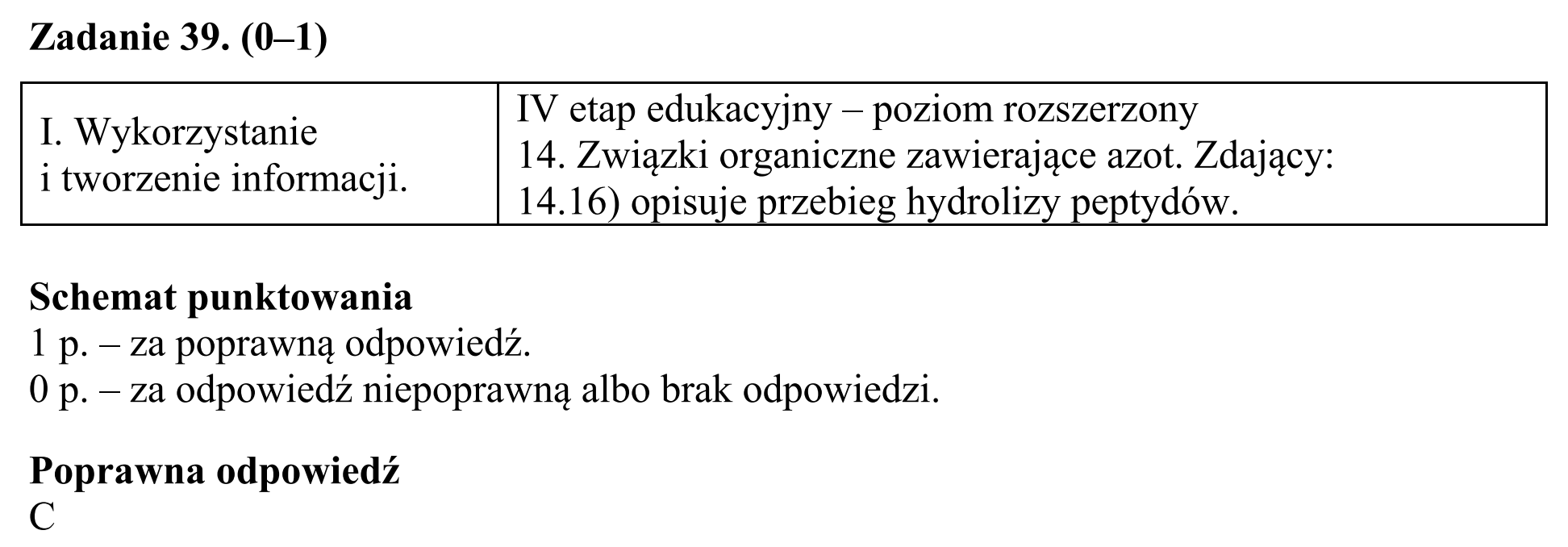 Matura, maj 2019, odpowiedź do zadania 39