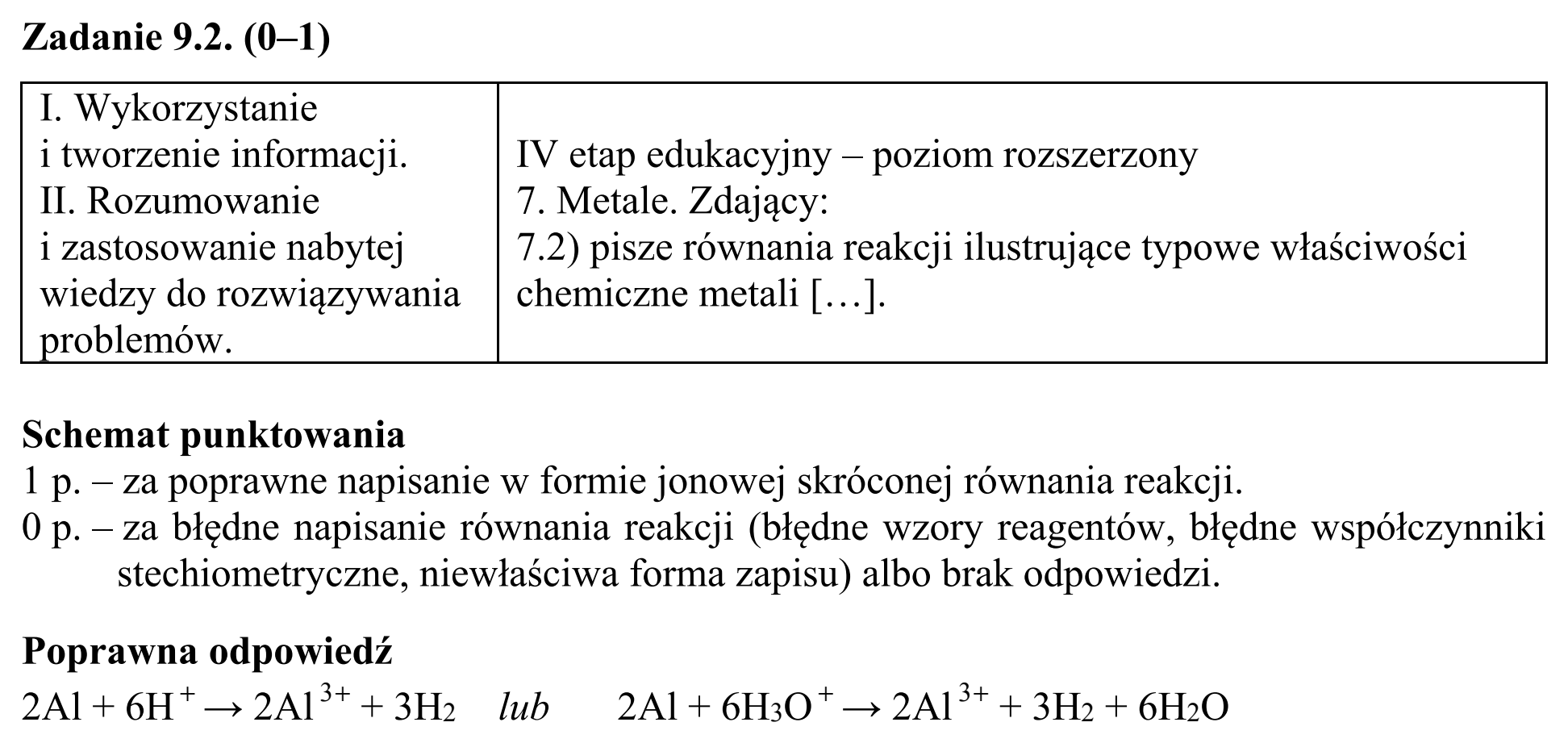 Matura, maj 2019, odpowiedź do zadania 9.2