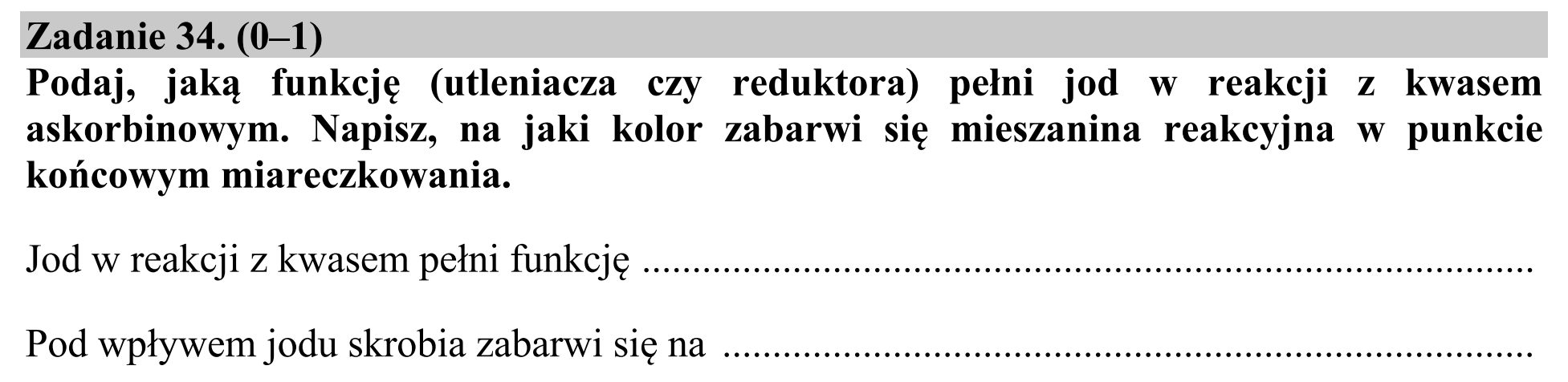 Matura, maj 2019, podgląd zadania 34