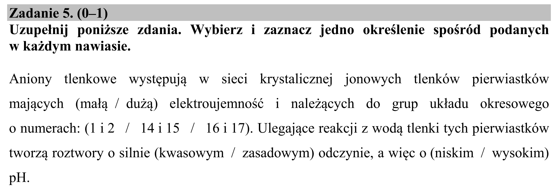 Matura, maj 2019, podgląd zadania 5