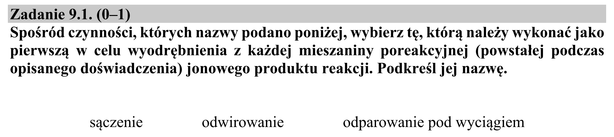 Matura, maj 2019, zadanie 9.1