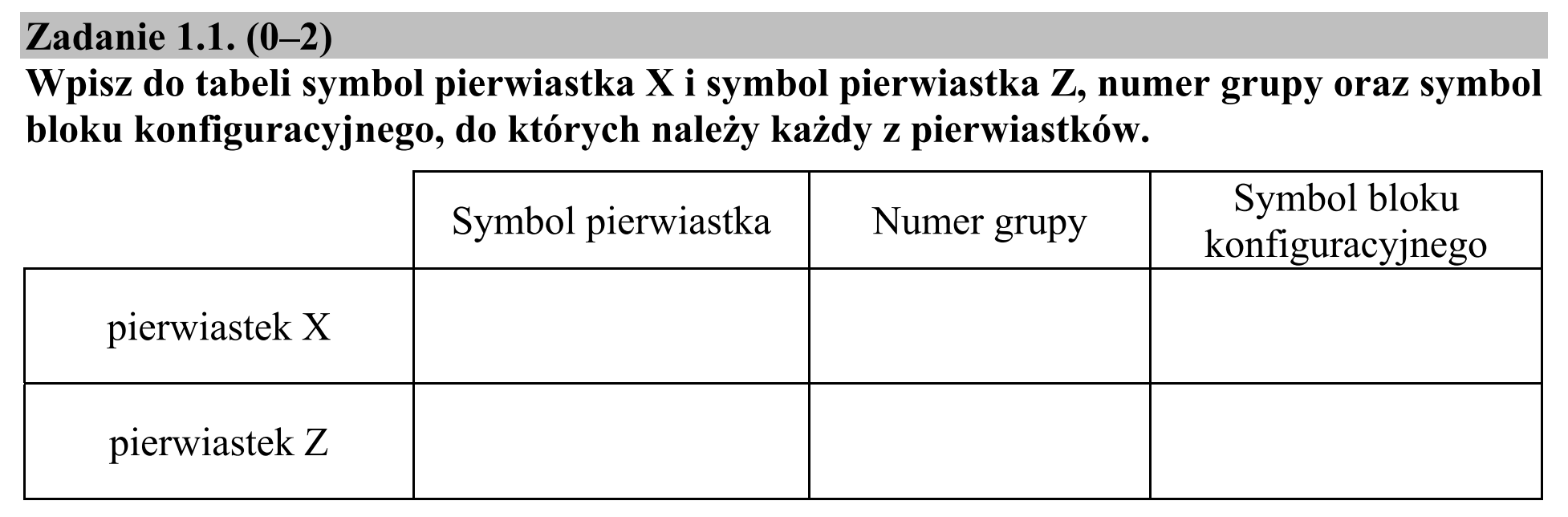 Matura, maj 2020, zadanie 1.1