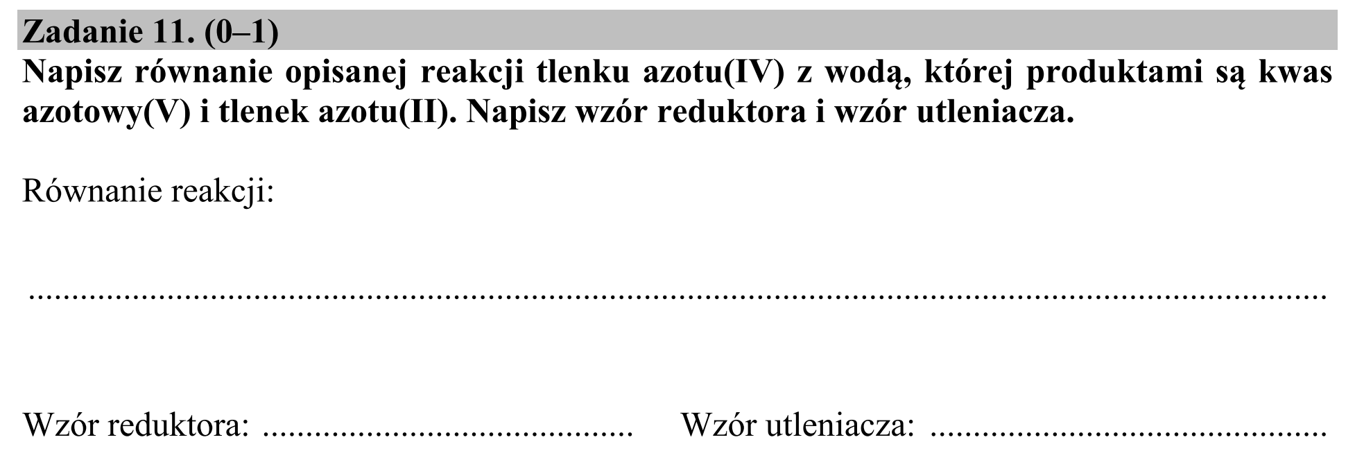Matura, maj 2020, podgląd zadania 11