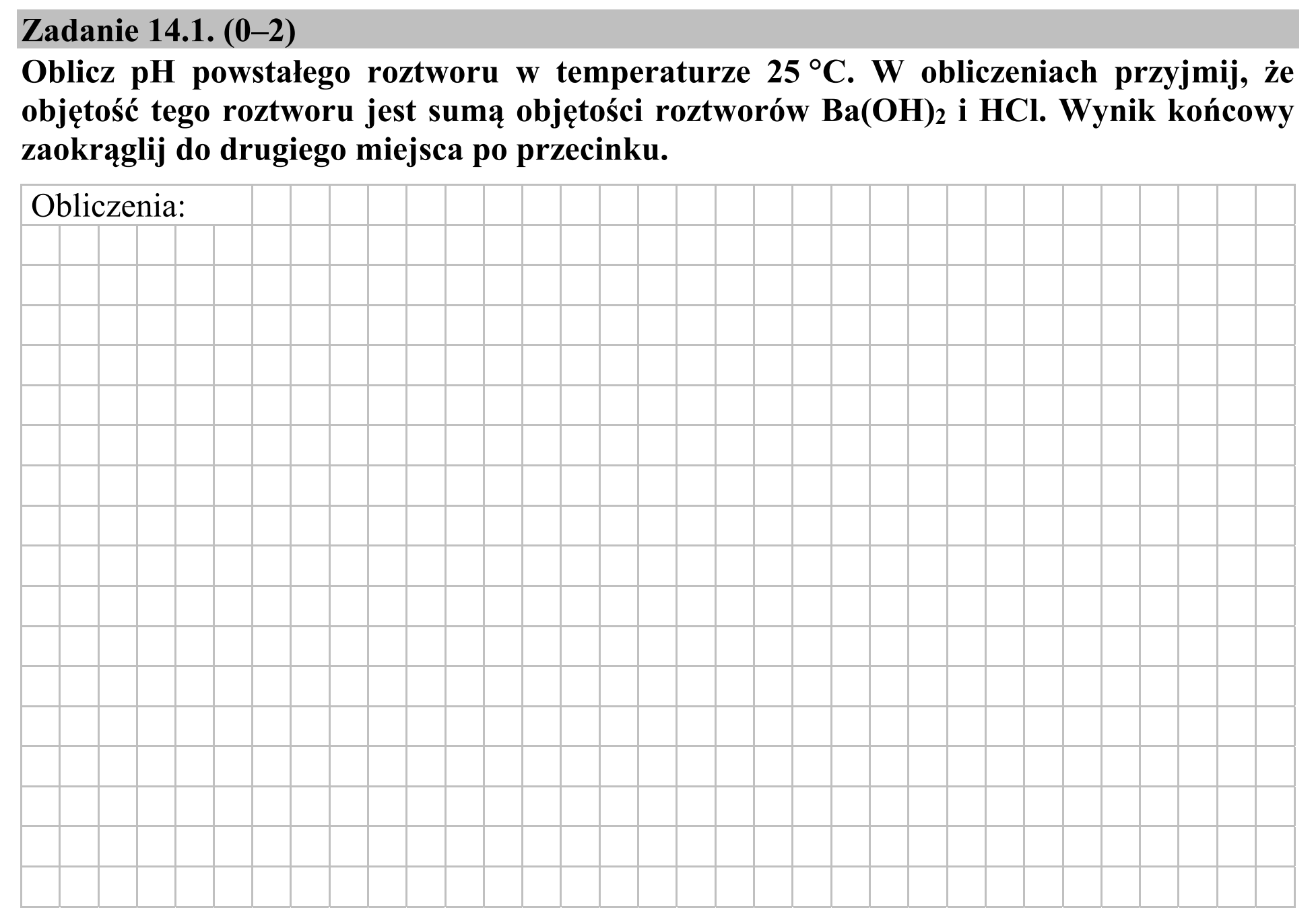 Matura, maj 2020, zadanie 14.1