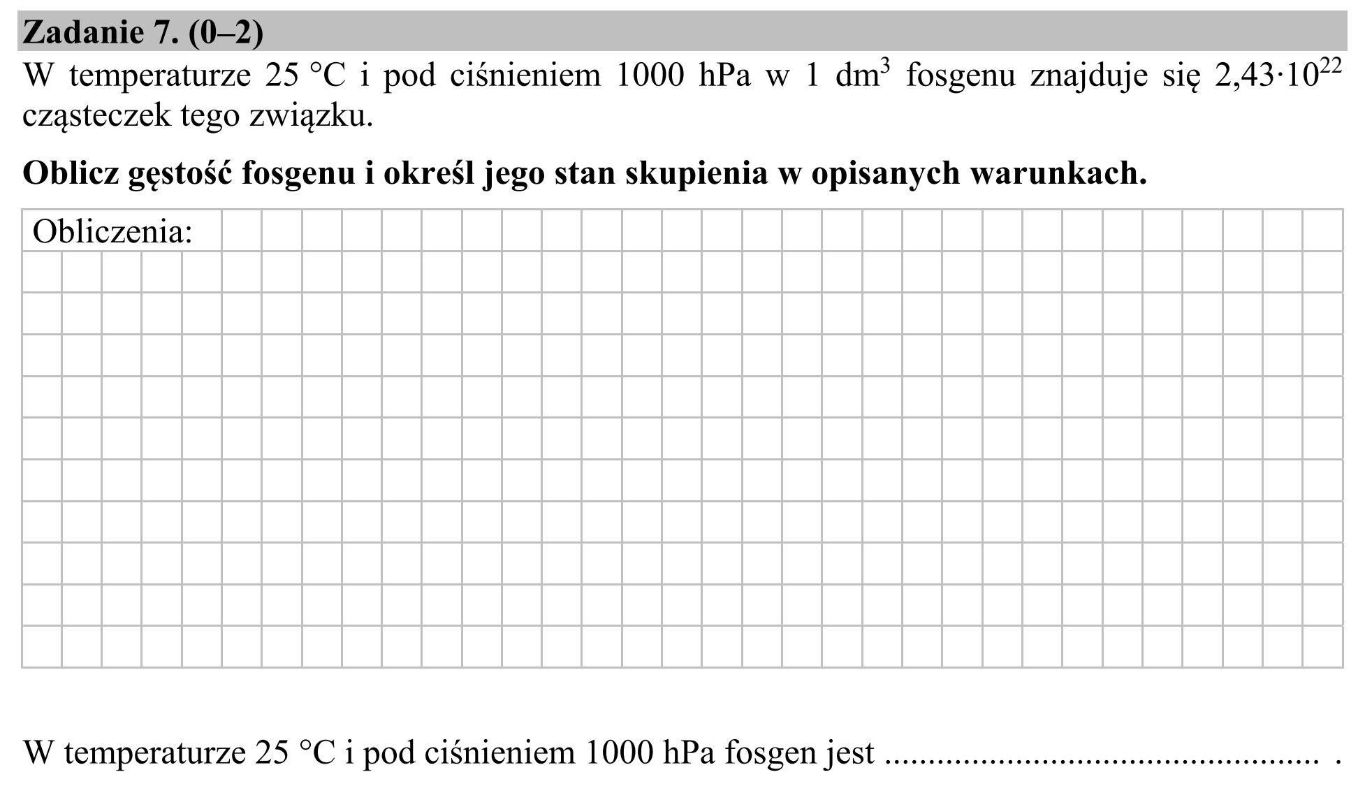Matura, maj 2020, podgląd zadania 7