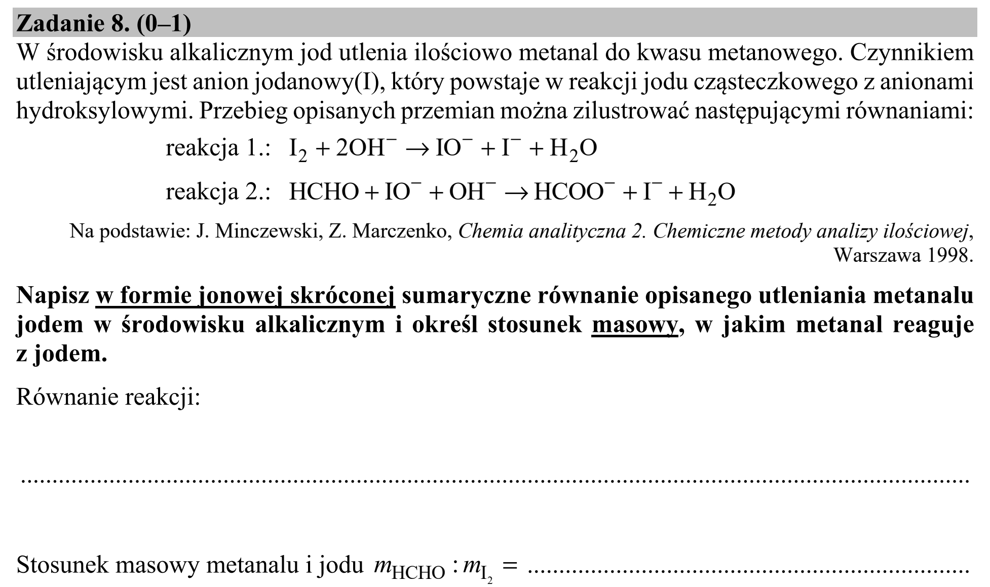 Matura, maj 2020, podgląd zadania 8
