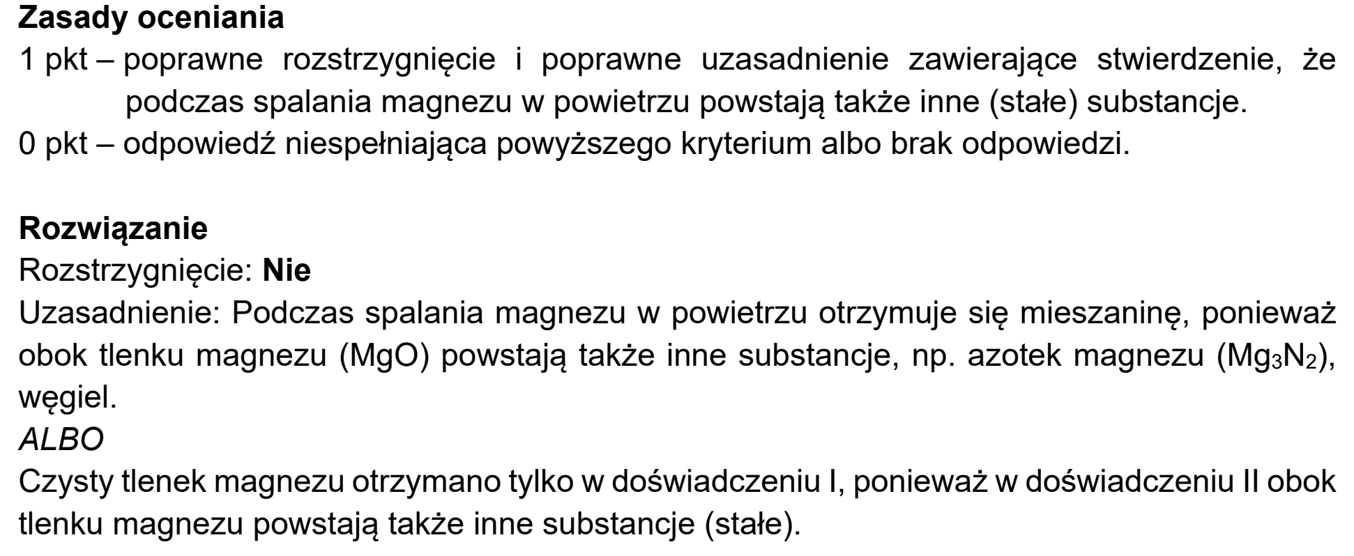 Matura, maj 2021, odpowiedź do zadania 9.1