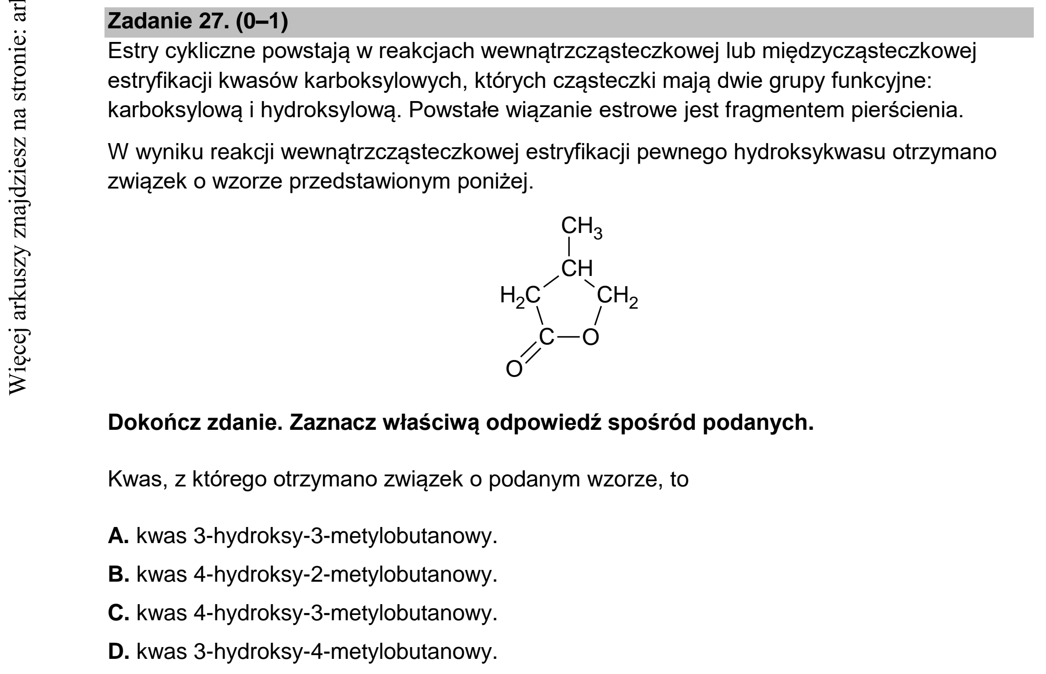 Matura, maj 2022, podgląd zadania 27