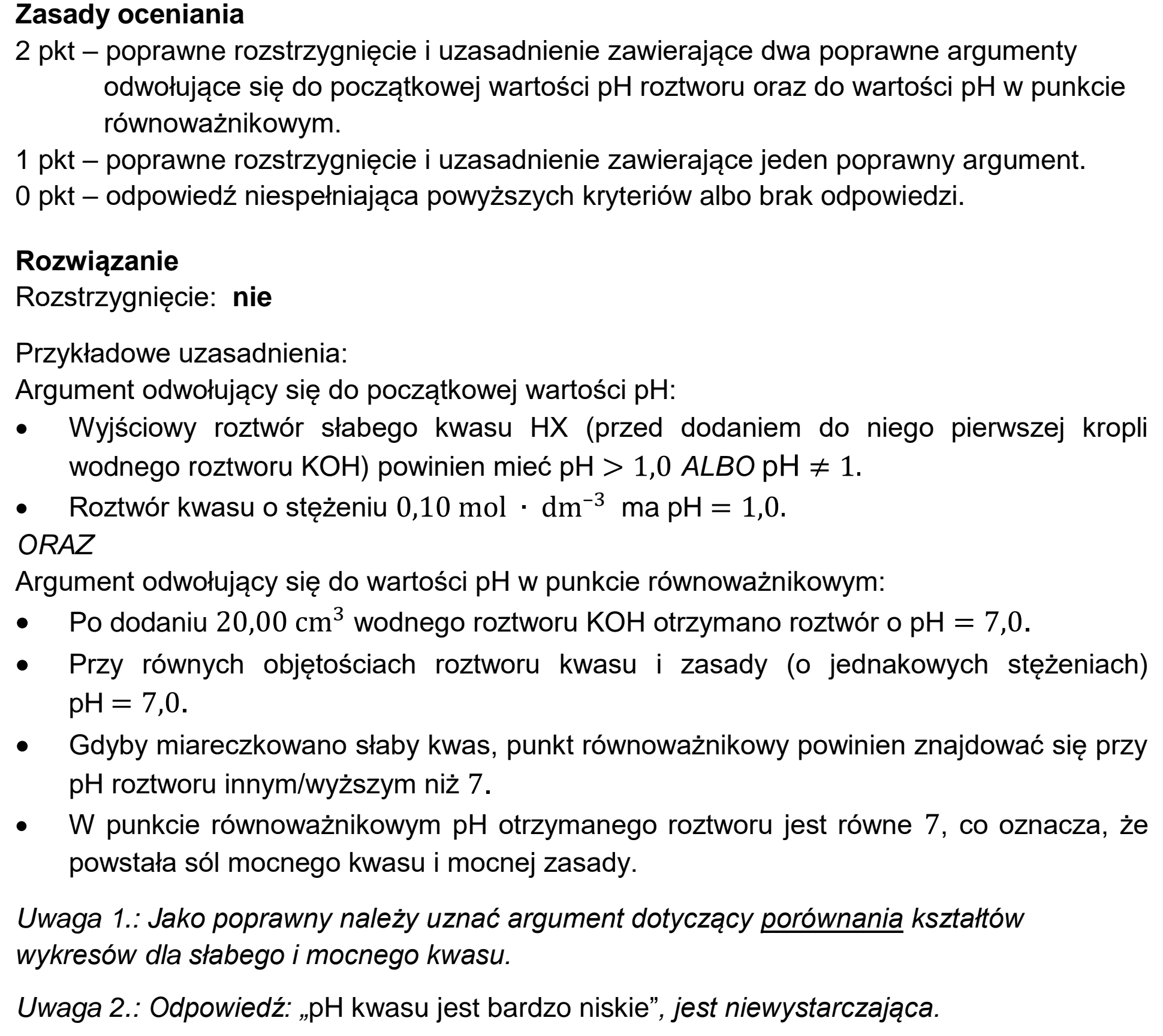 Matura, maj 2023, odpowiedź do zadania 13