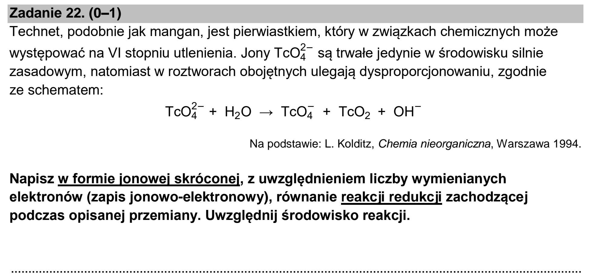 Matura, maj 2023, podgląd zadania 22