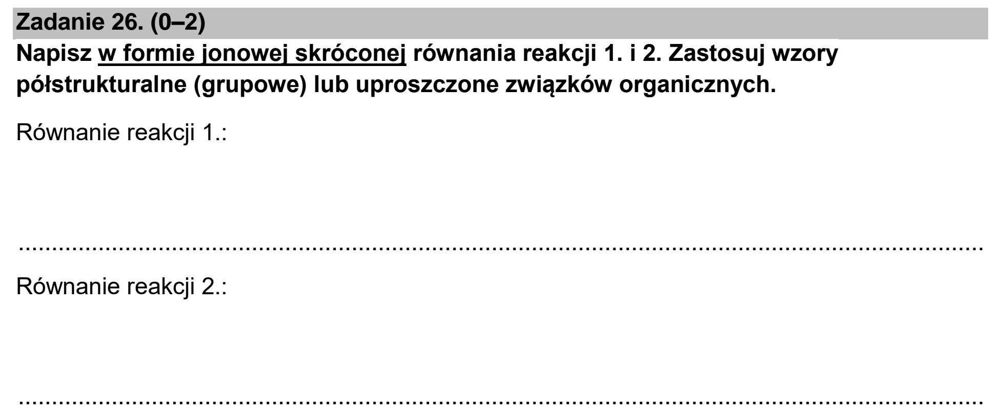 Matura, maj 2023, podgląd zadania 26