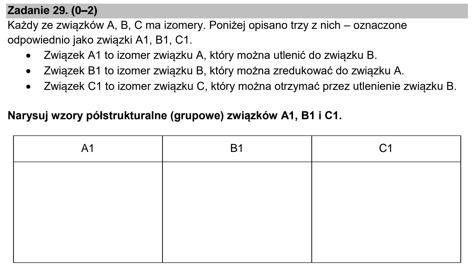 Matura, maj 2023, podgląd zadania 29