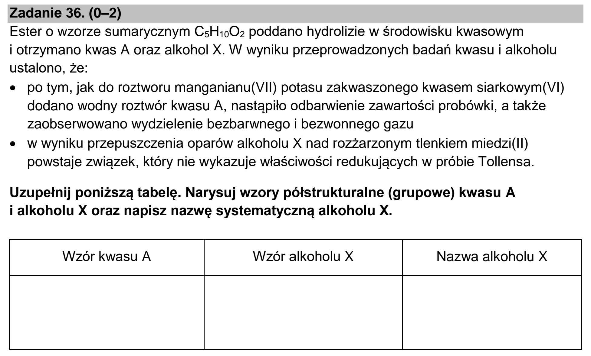 Matura, maj 2023, podgląd zadania 36