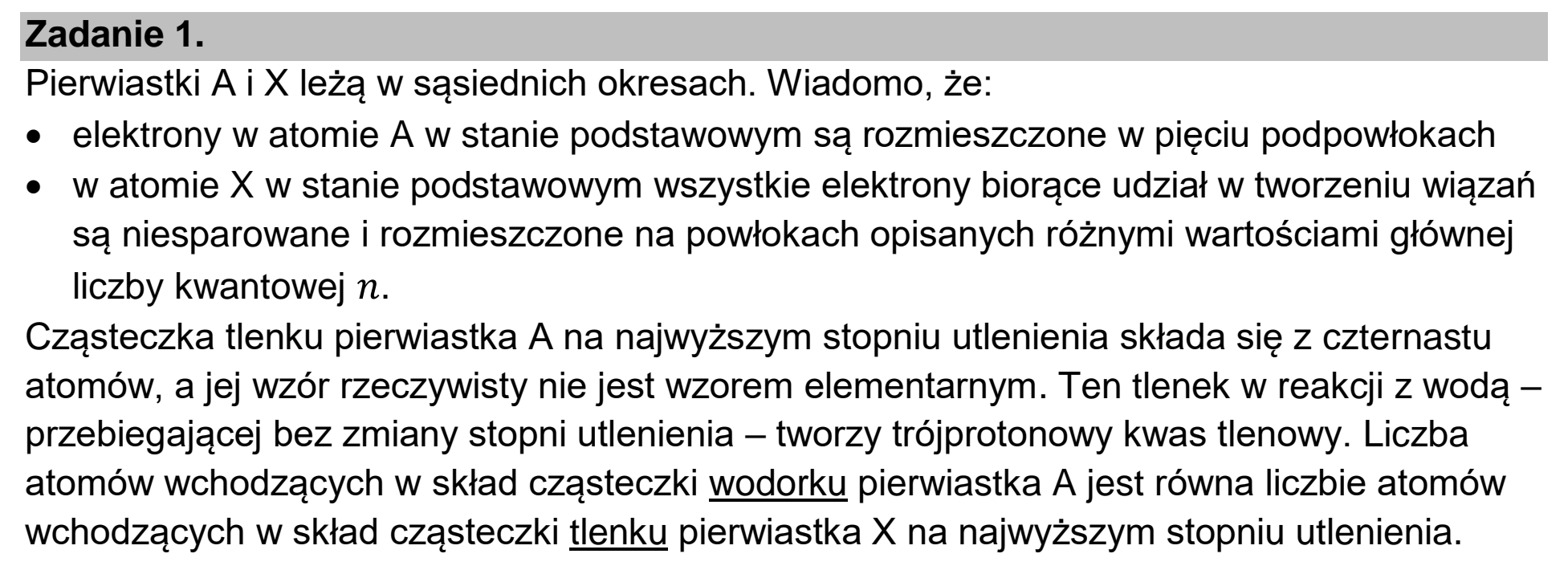 Matura, maj 2024, wstęp zadania 1
