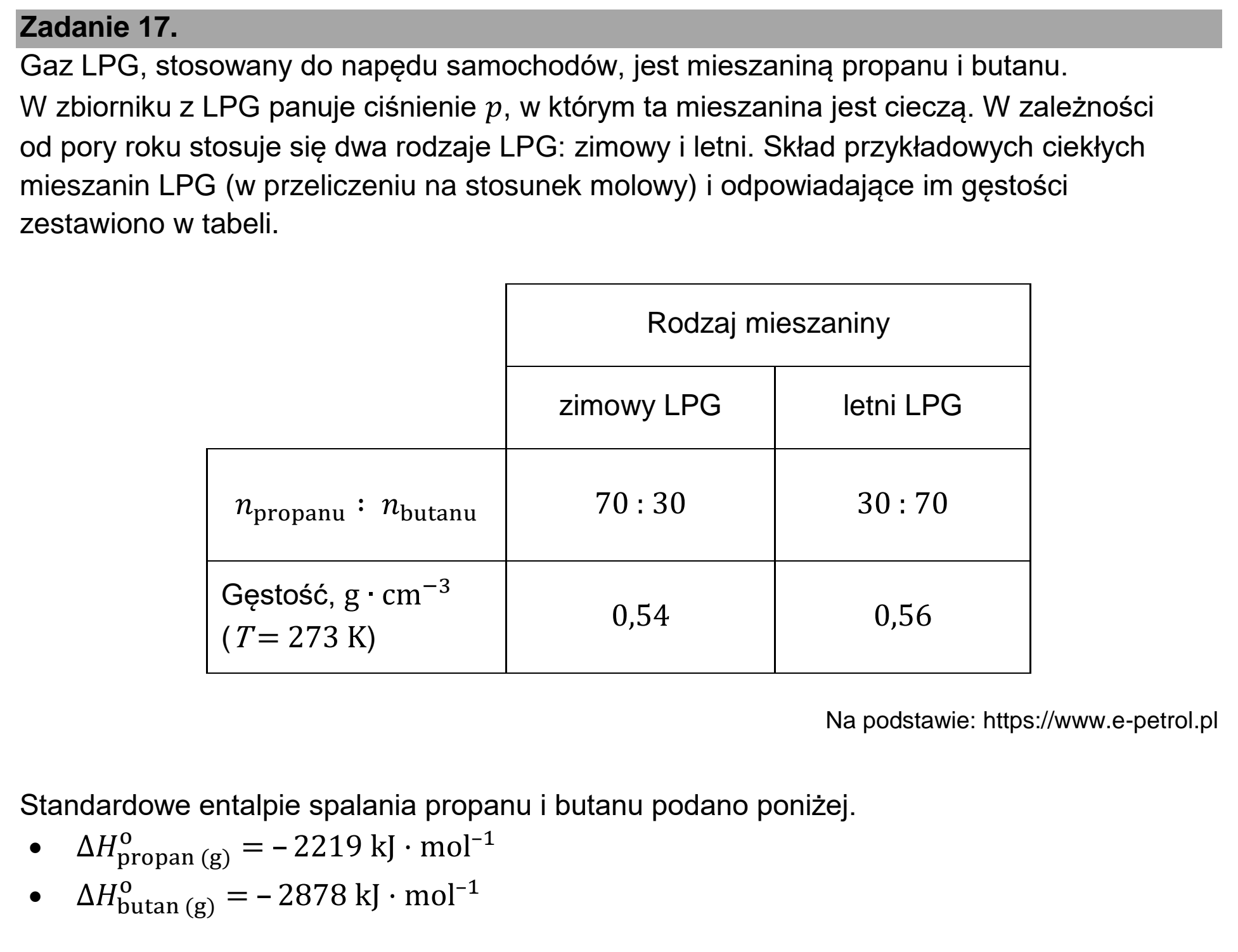 Matura, maj 2025, wstęp zadania 17