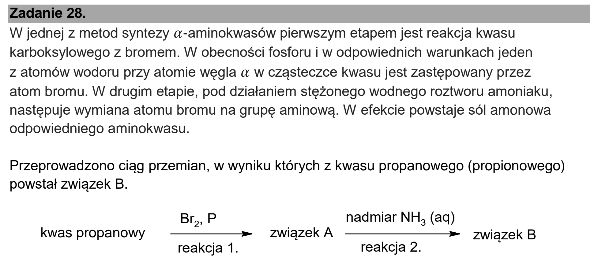 Matura, maj 2025, wstęp zadania 28