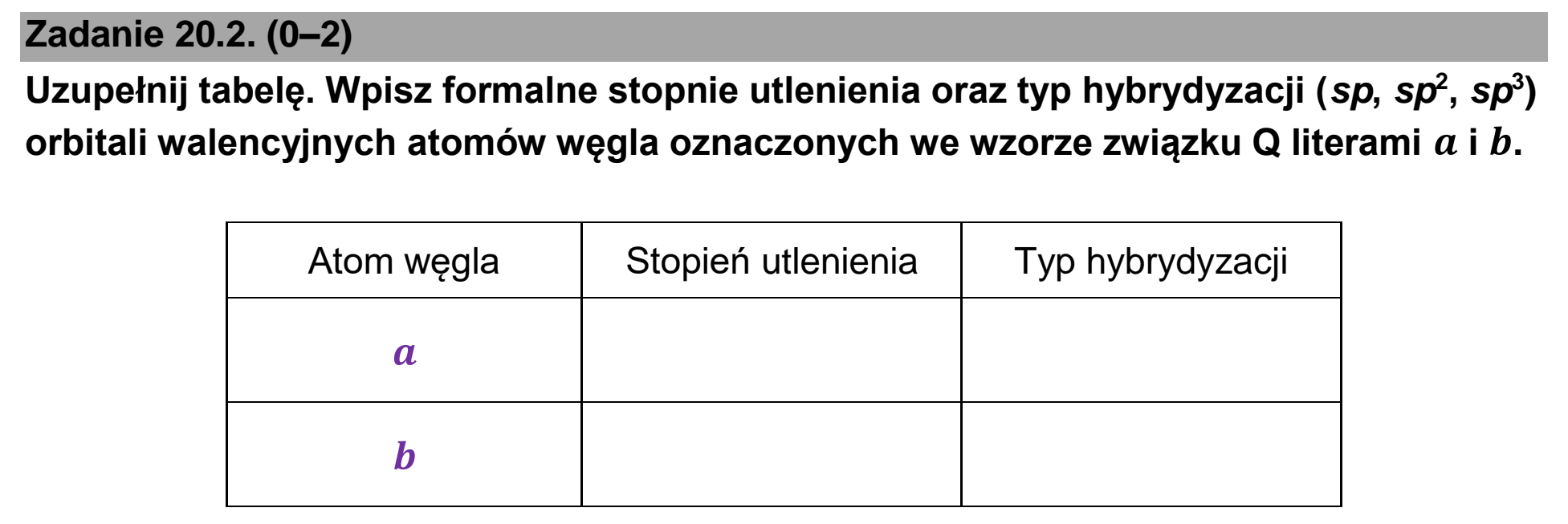 Matura, maj 2026, zadanie 20.2