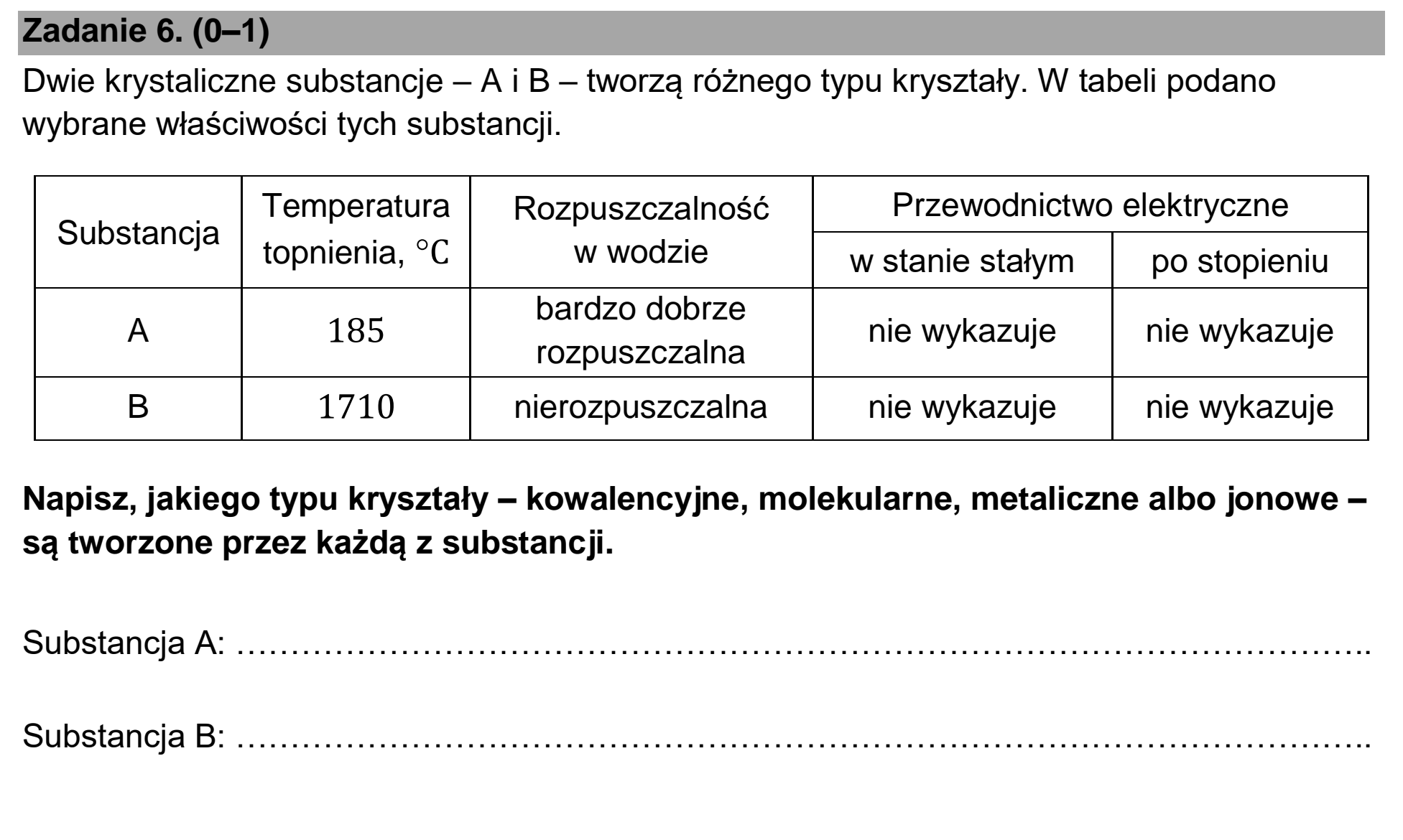 Matura, maj 2026, podgląd zadania 6