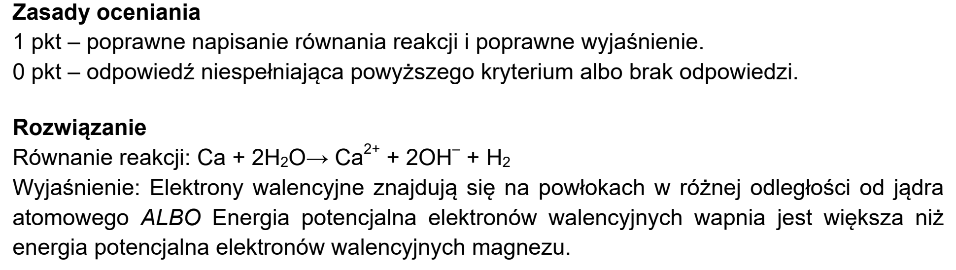 Matura próbna, marzec 2021, odpowiedź do zadania 9