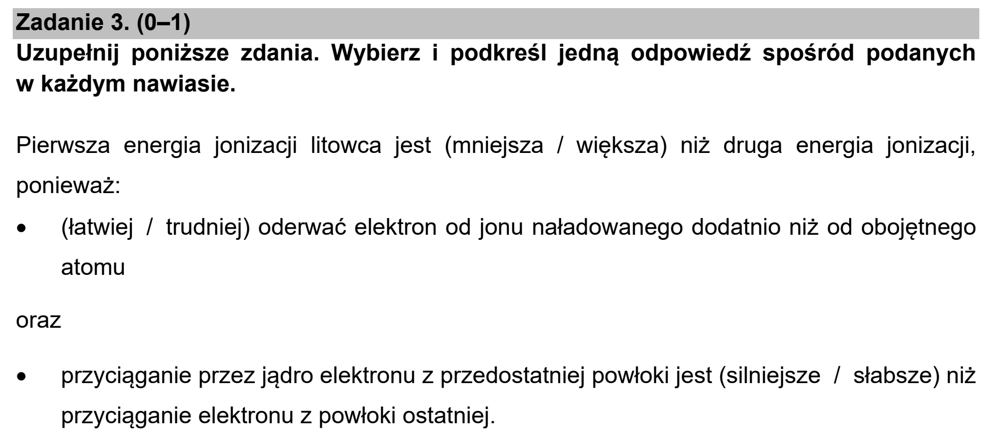Matura próbna, marzec 2021, podgląd zadania 3