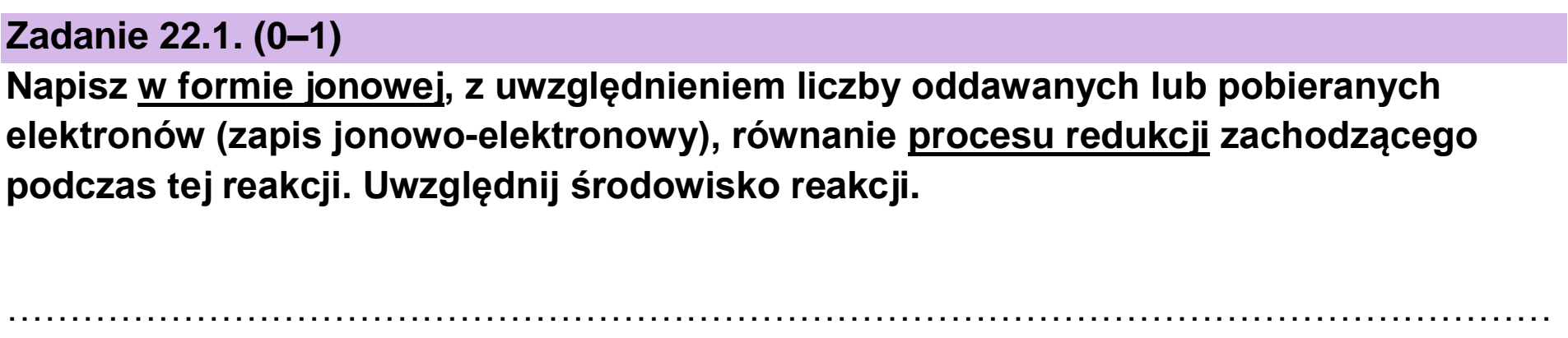 Matura dodatkowa, czerwiec 2023, zadanie 22.1