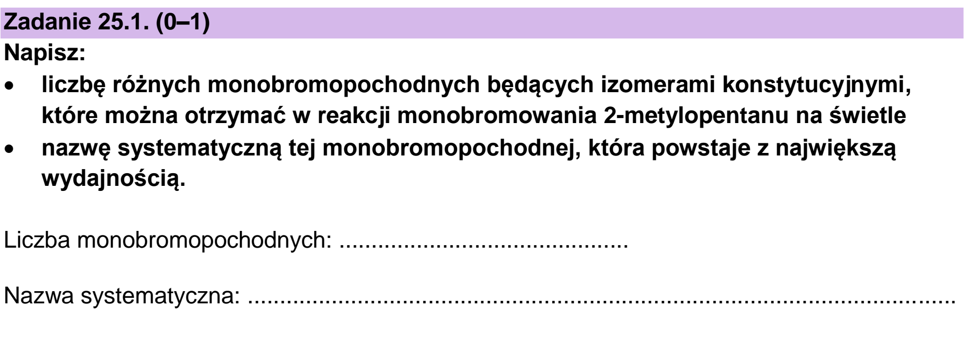 Matura dodatkowa, czerwiec 2023, zadanie 25.1