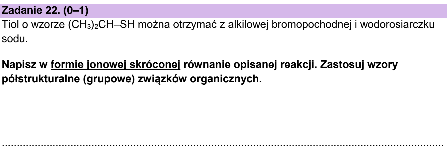 Matura dodatkowa, czerwiec 2025, podgląd zadania 22
