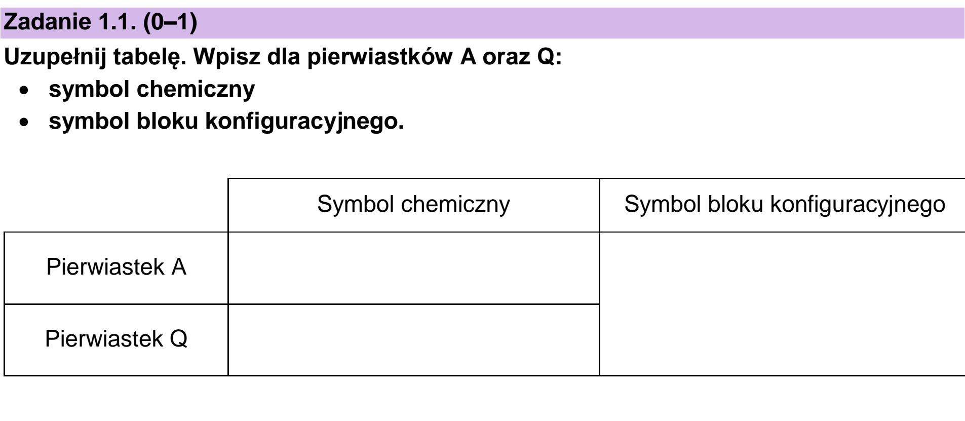 Matura dodatkowa, czerwiec 2026, zadanie 1.1