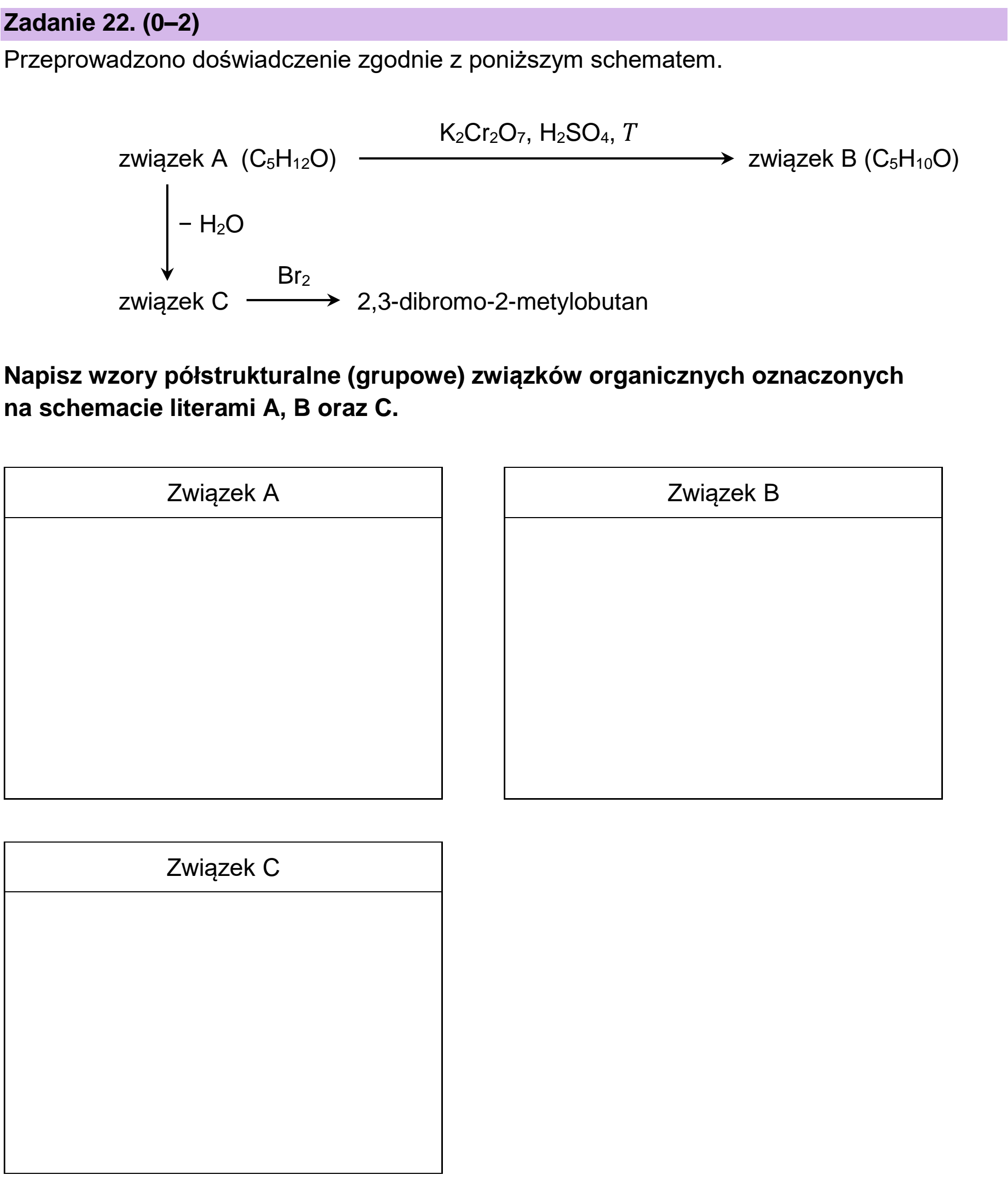 Matura dodatkowa, czerwiec 2026, podgląd zadania 22