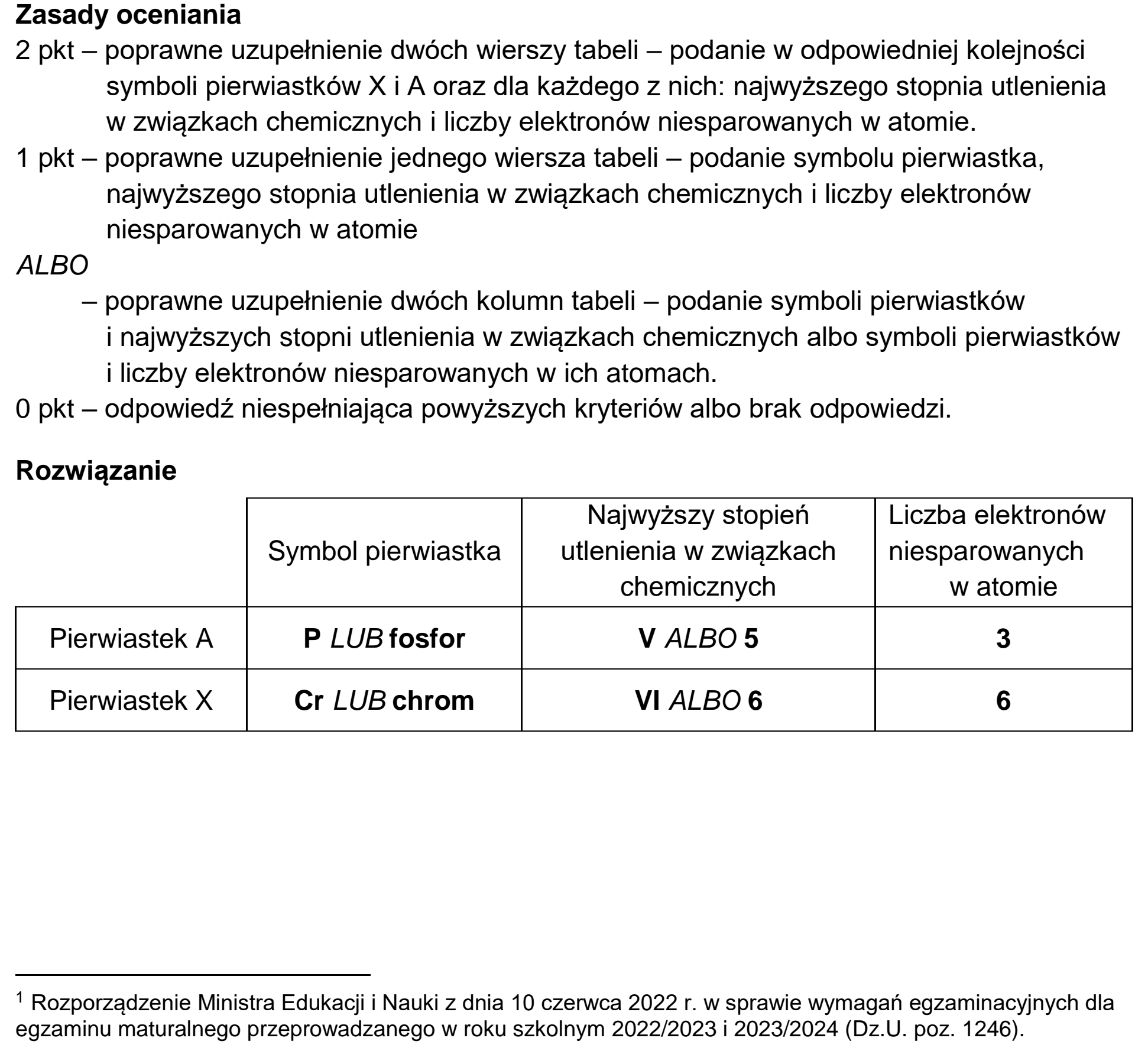 Matura, maj 2024, odpowiedź do zadania 1.1