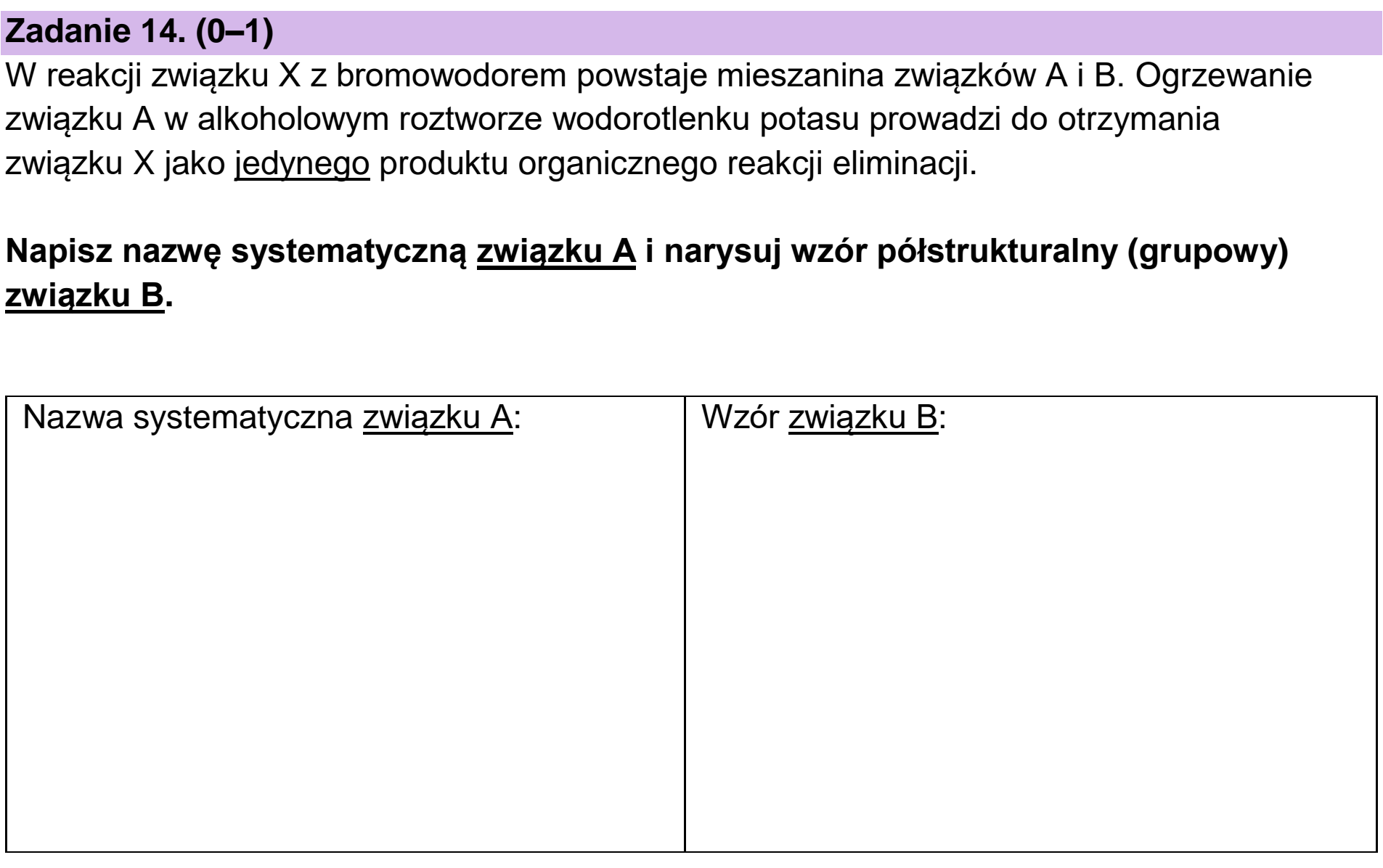 Matura, maj 2024, podgląd zadania 14