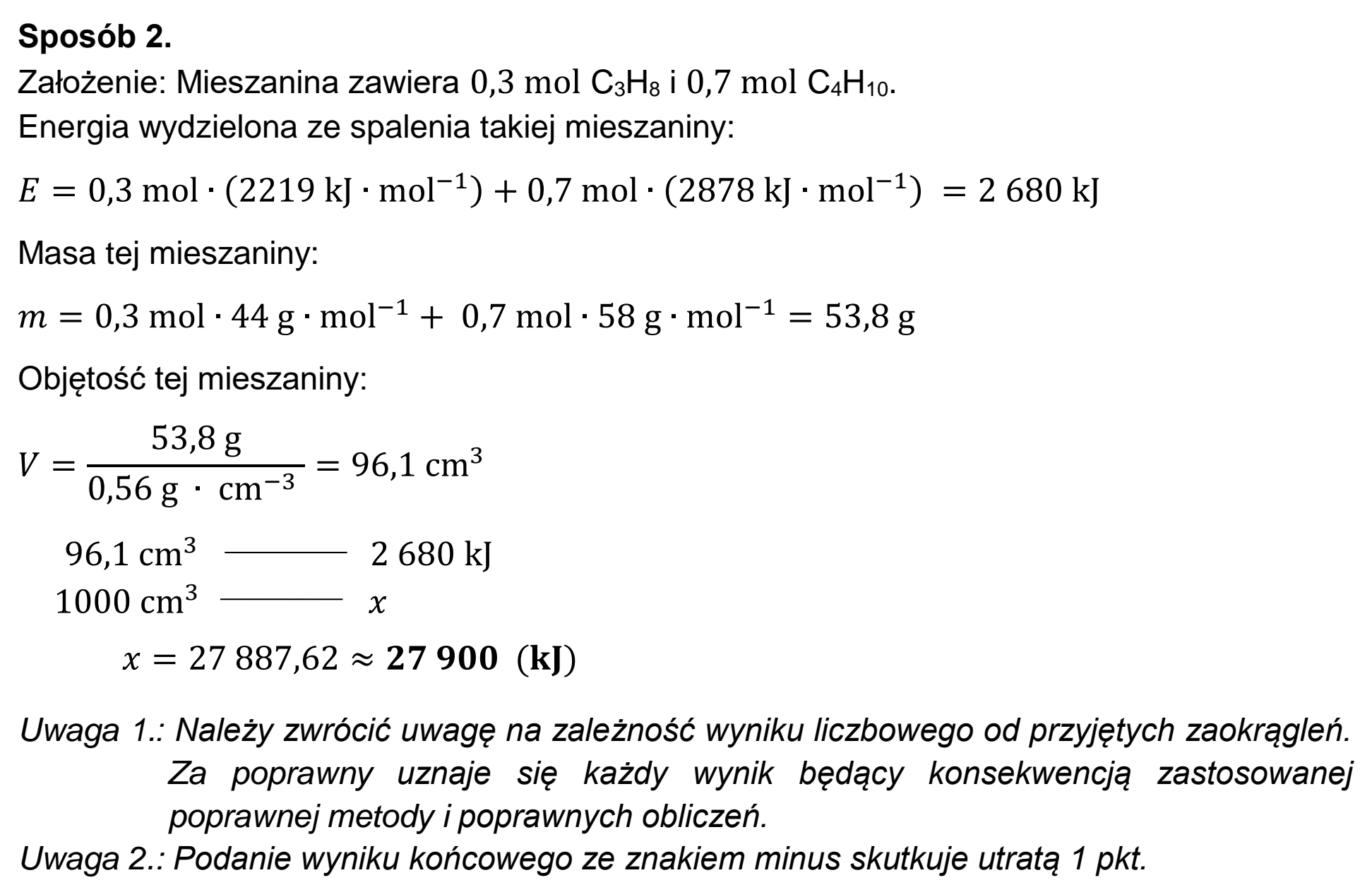 Matura, maj 2025, odpowiedź do zadania 15, fragment 2