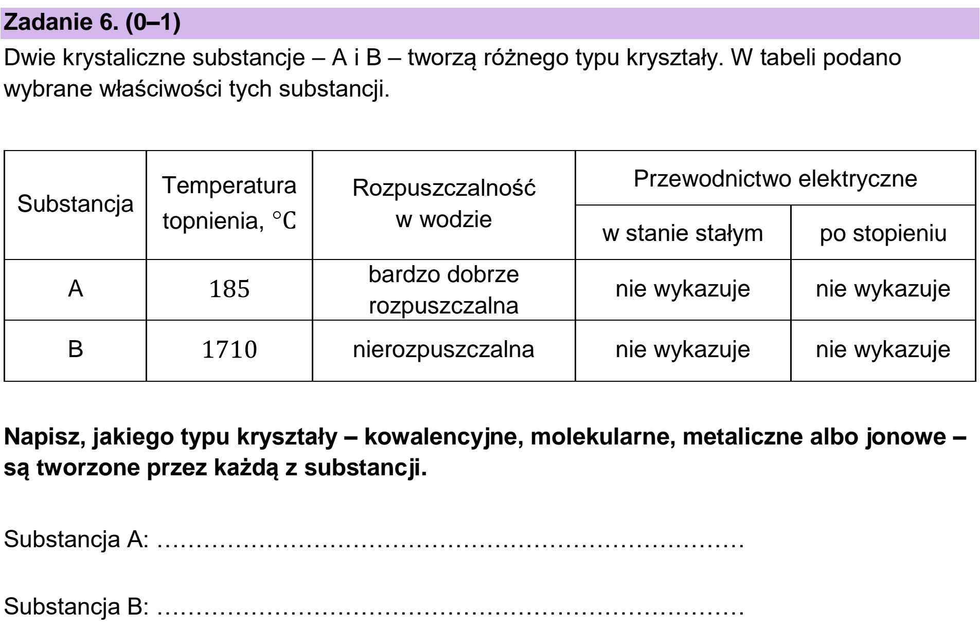 Matura, maj 2026, podgląd zadania 6