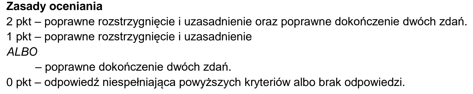 Matura próbna, styczen 2026, odpowiedź do zadania 14, fragment 1