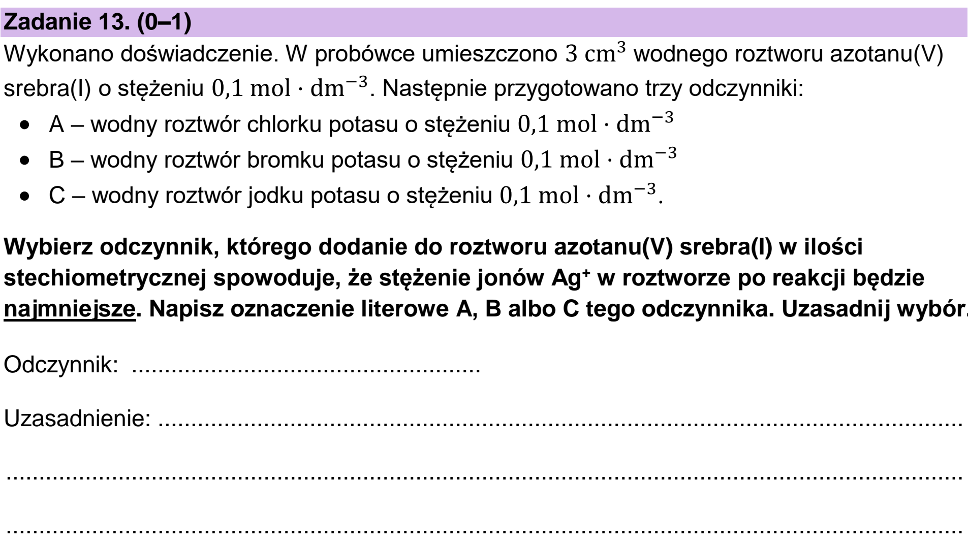 Matura próbna, styczen 2026, podgląd zadania 13