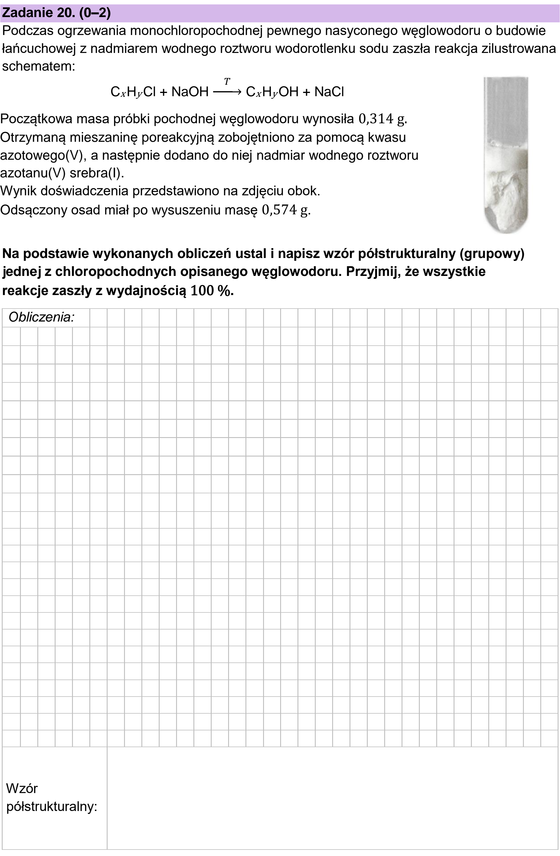 Matura próbna, styczen 2026, podgląd zadania 20