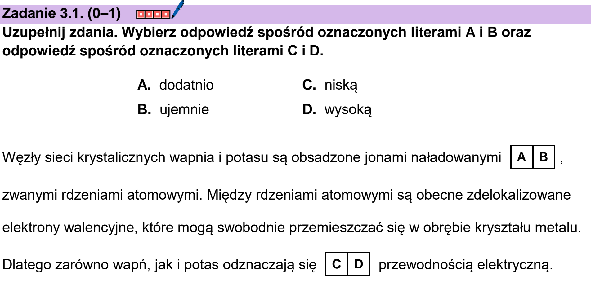 Matura próbna, styczen 2026, podgląd zadania 3