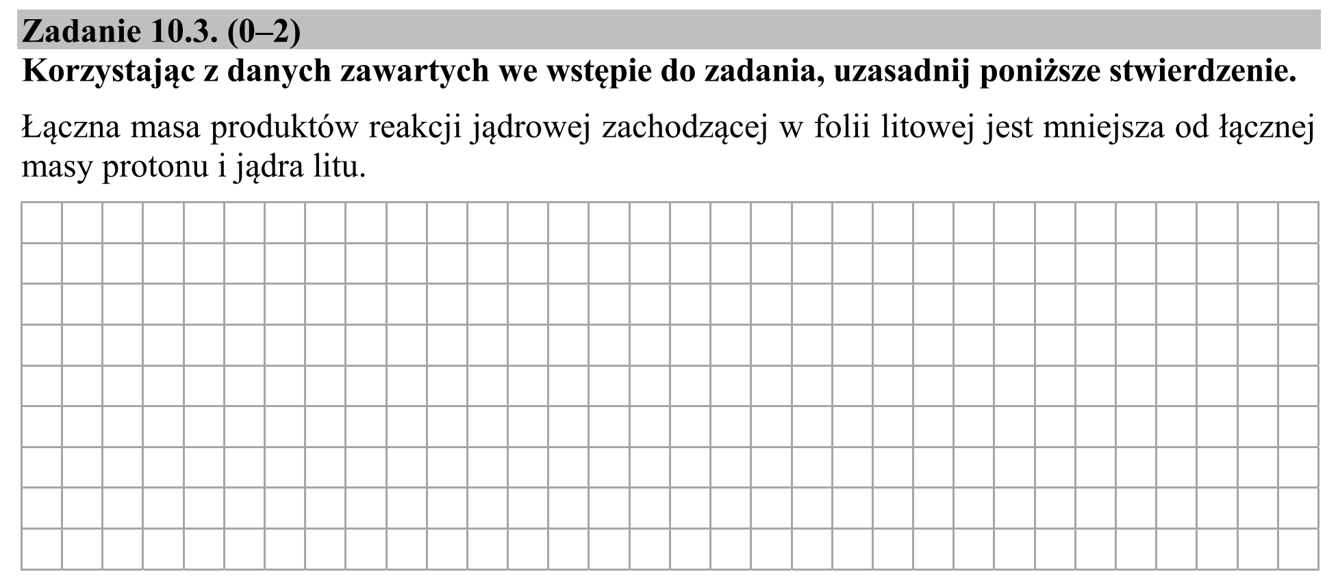 Matura dodatkowa, czerwiec 2015, zadanie 10.3