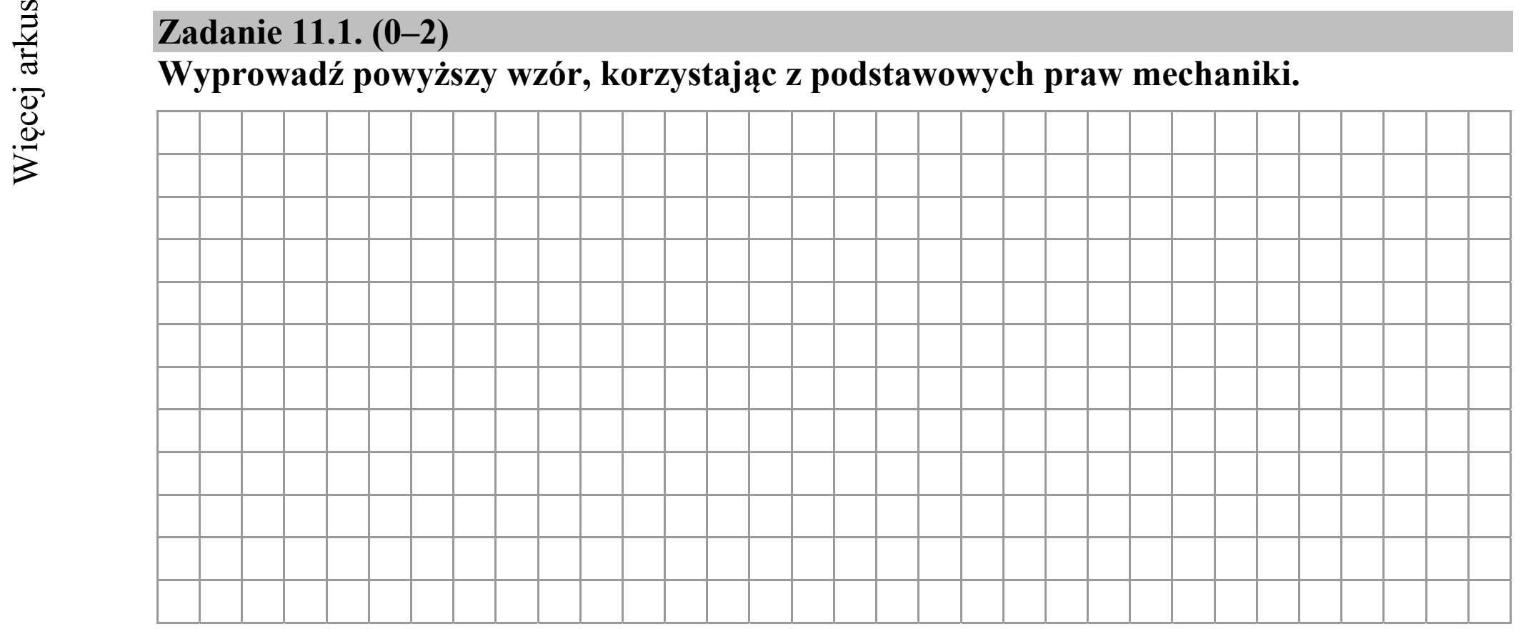Matura dodatkowa, czerwiec 2015, zadanie 11.1