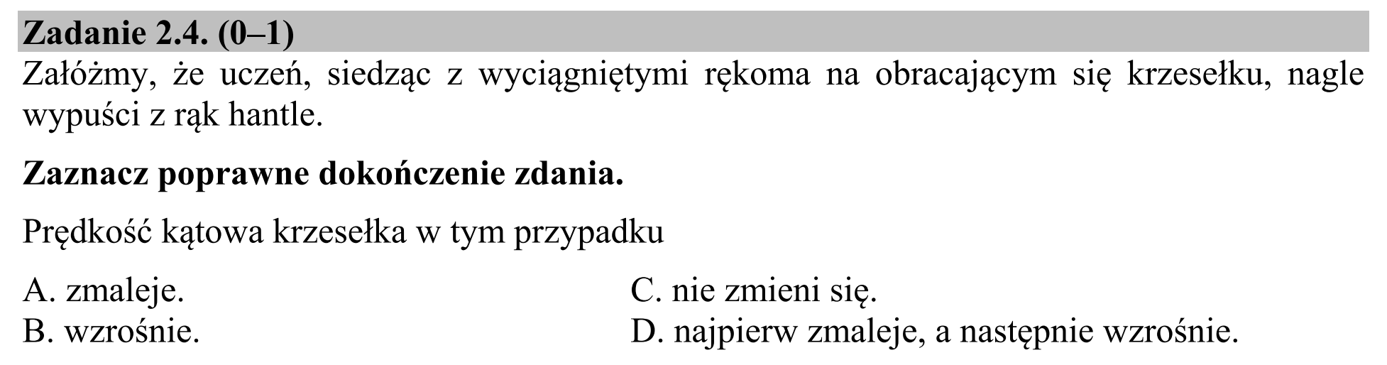 Matura dodatkowa, czerwiec 2015, zadanie 2.4