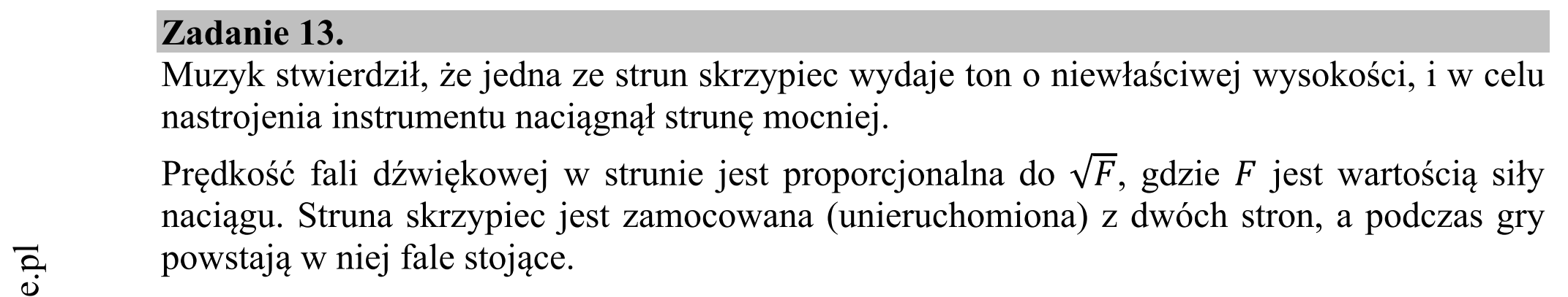 Matura dodatkowa, czerwiec 2016, wstęp zadania 13