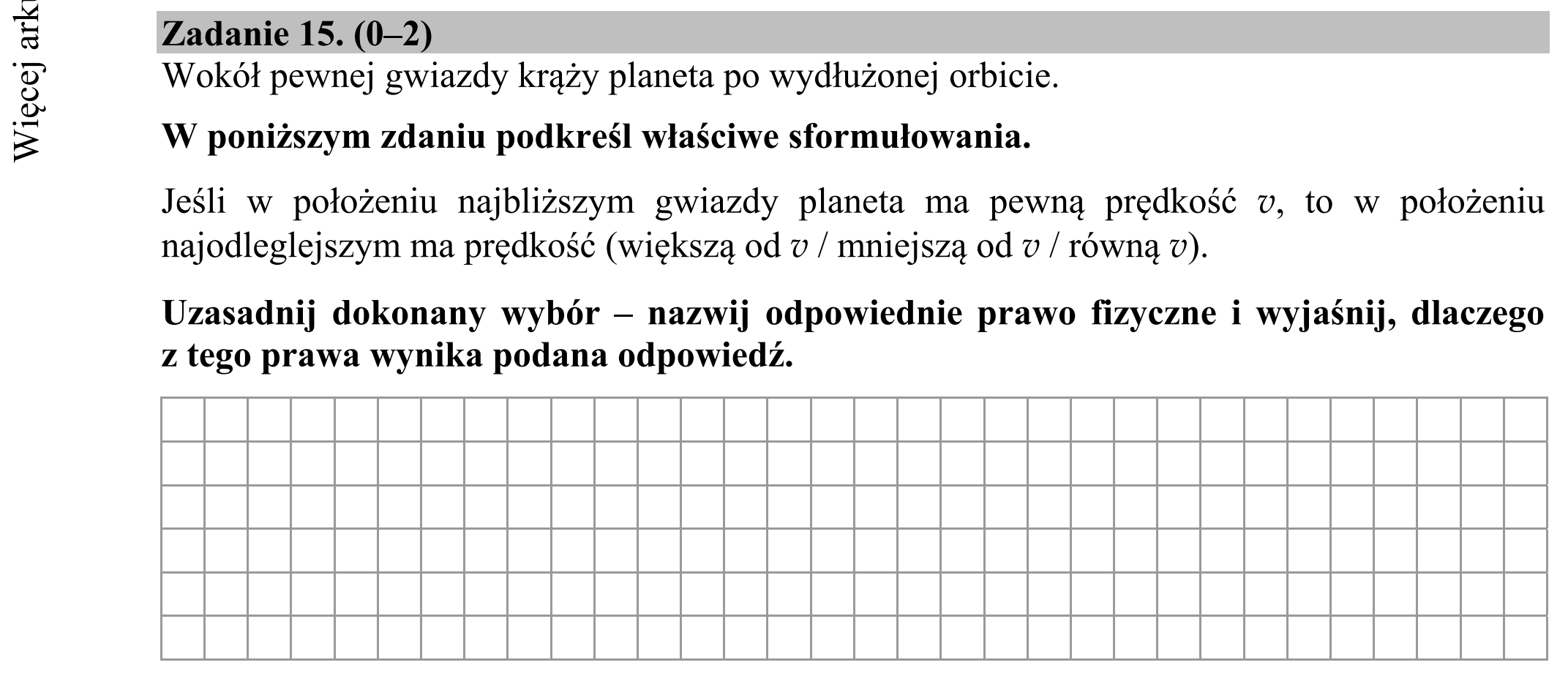 Matura dodatkowa, czerwiec 2016, podgląd zadania 15