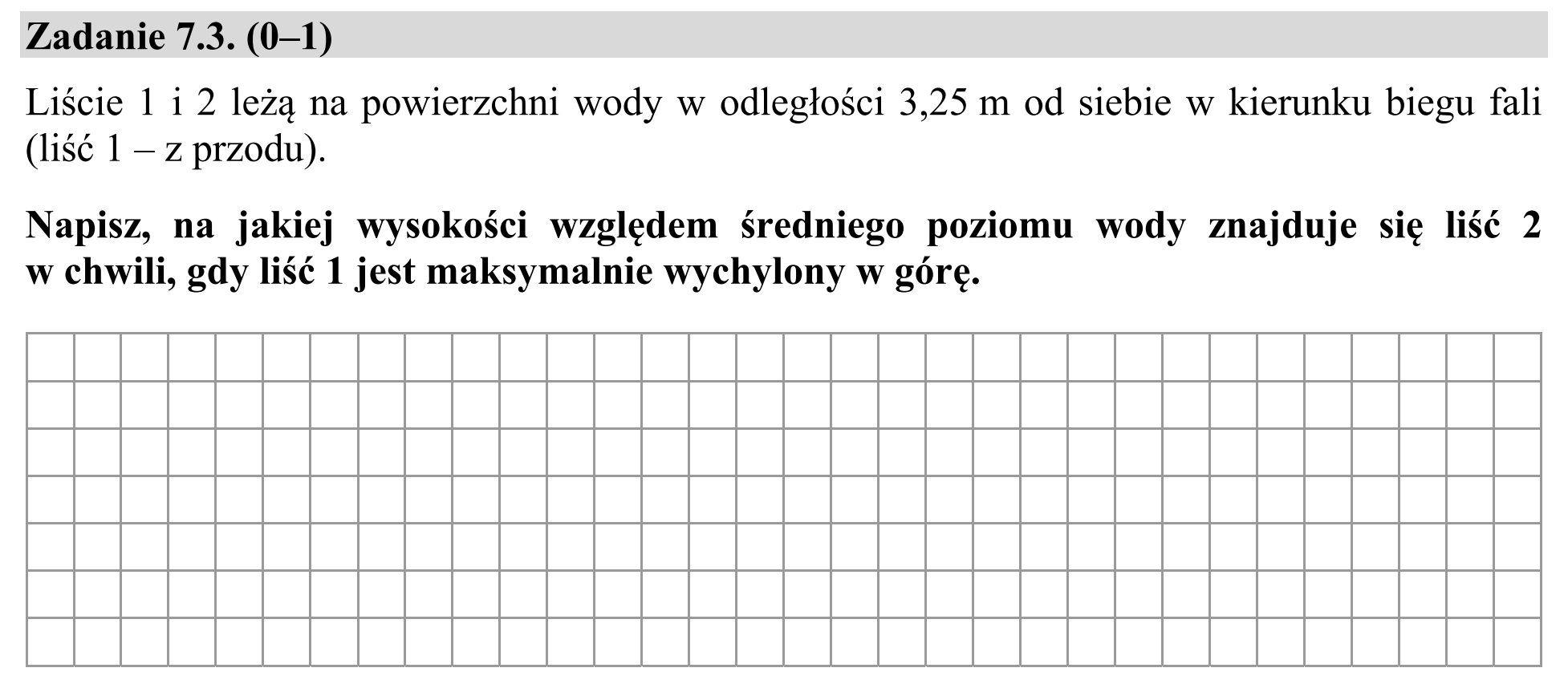 Matura dodatkowa, czerwiec 2017, zadanie 7.3