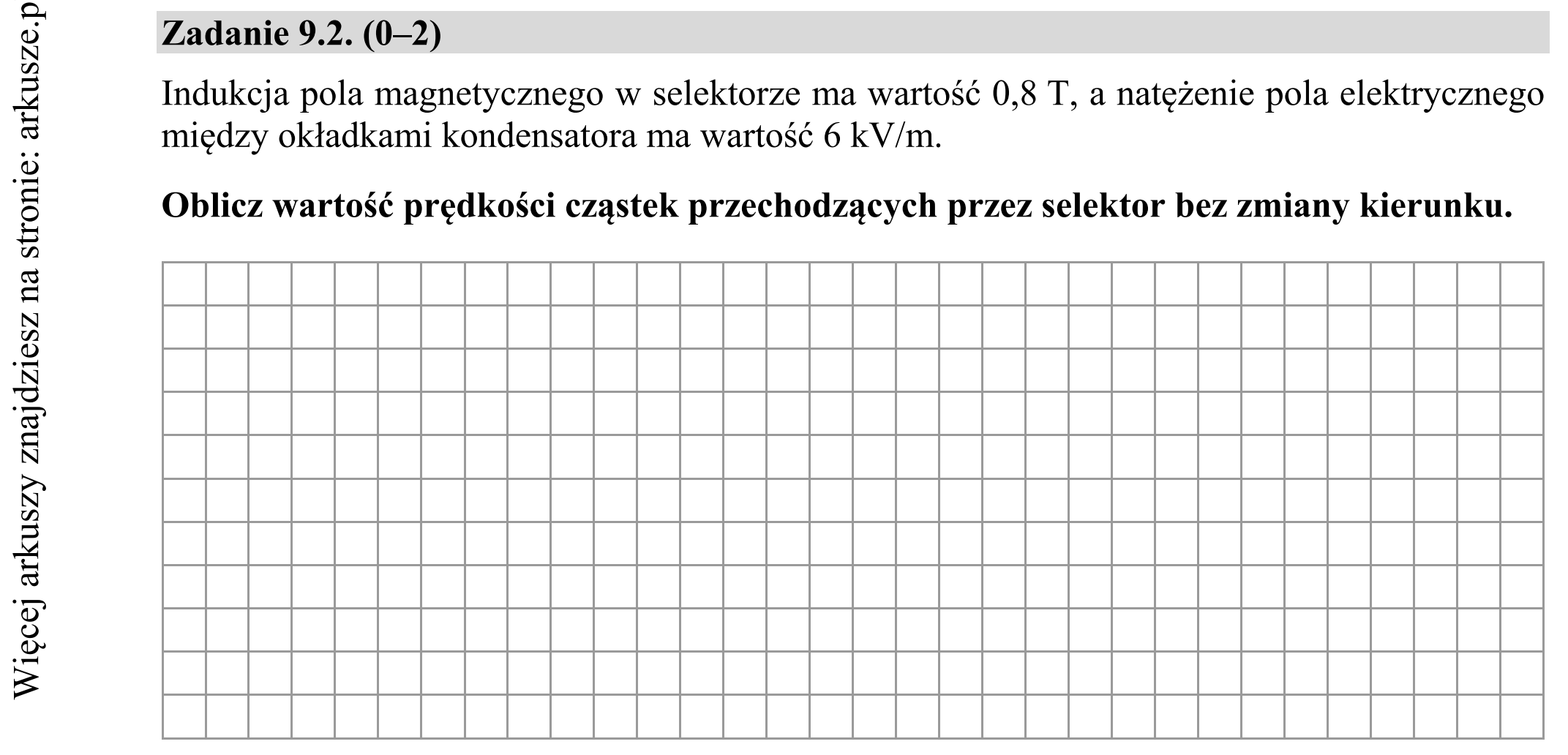 Matura dodatkowa, czerwiec 2017, zadanie 9.2
