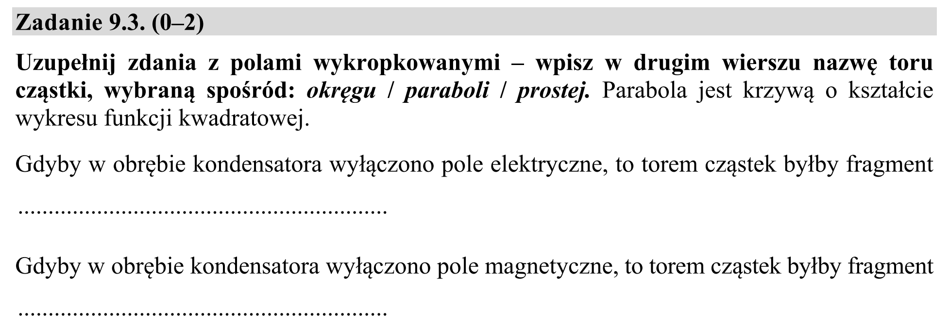 Matura dodatkowa, czerwiec 2017, zadanie 9.3